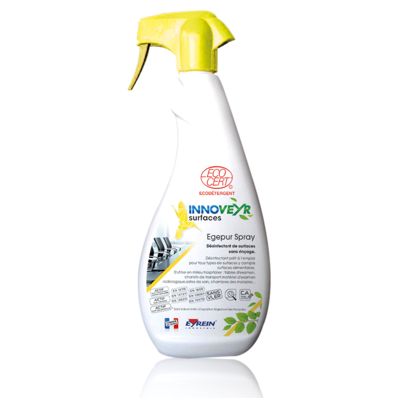 EGEPUR SPRAY - flacon 750ml - Dsinfectant ecologique de surface 14476 - ECOCERT